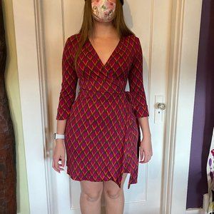 DVF Silk Wrap Dress sz 10